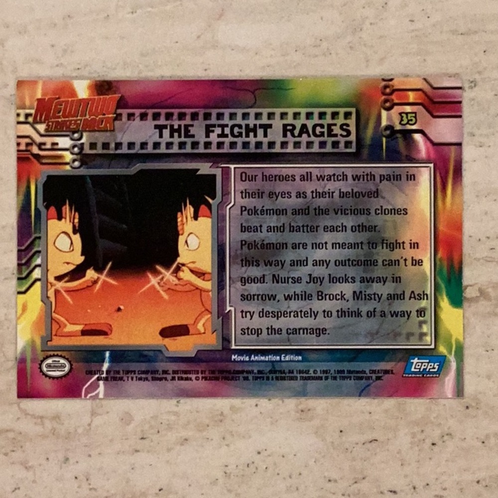 Charizard Topps 1999 Pokemon First Movie Edition 35 The Fight Rages #35 Card - Picture 4 of 6